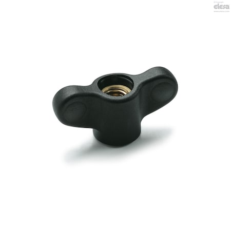 Wing Nut, M5, Brass, Matte, 16.5 Mm Ht, 32 Mm Max Wing Span